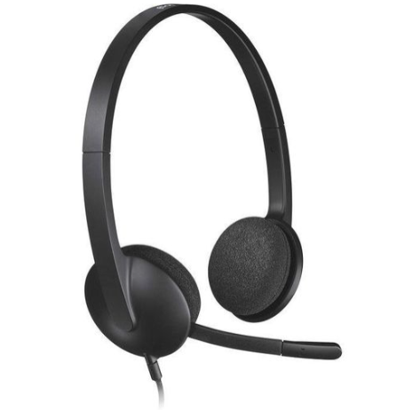 Wired LOGITECH H340 headset with USB connection for PC