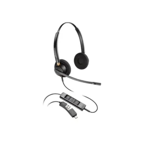 Poly HW520 call center headset with quick disconnect cable