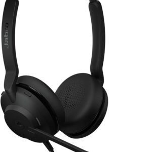 Jabra Evolve2 30 SE headset connected via USB C/A to computer