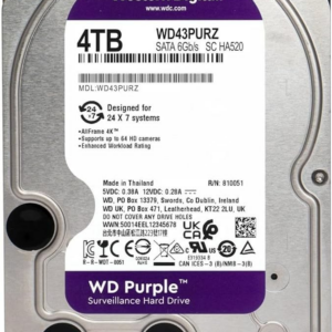 WD PURPLE SURVEILLANCE HARDDRIVE 4TB