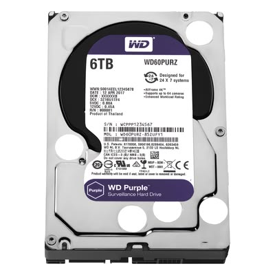 WD PURPLE SURVEILLANCE HARDDRIVE 6TB - Image 2
